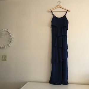 Old navy navy spaghetti strap ruffle tiered maxi